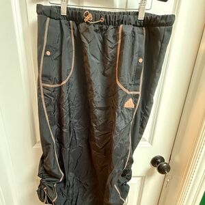 Adidas Black Drawstring Jogger Parachute SKIRT with Cream Stitching. Brand New!